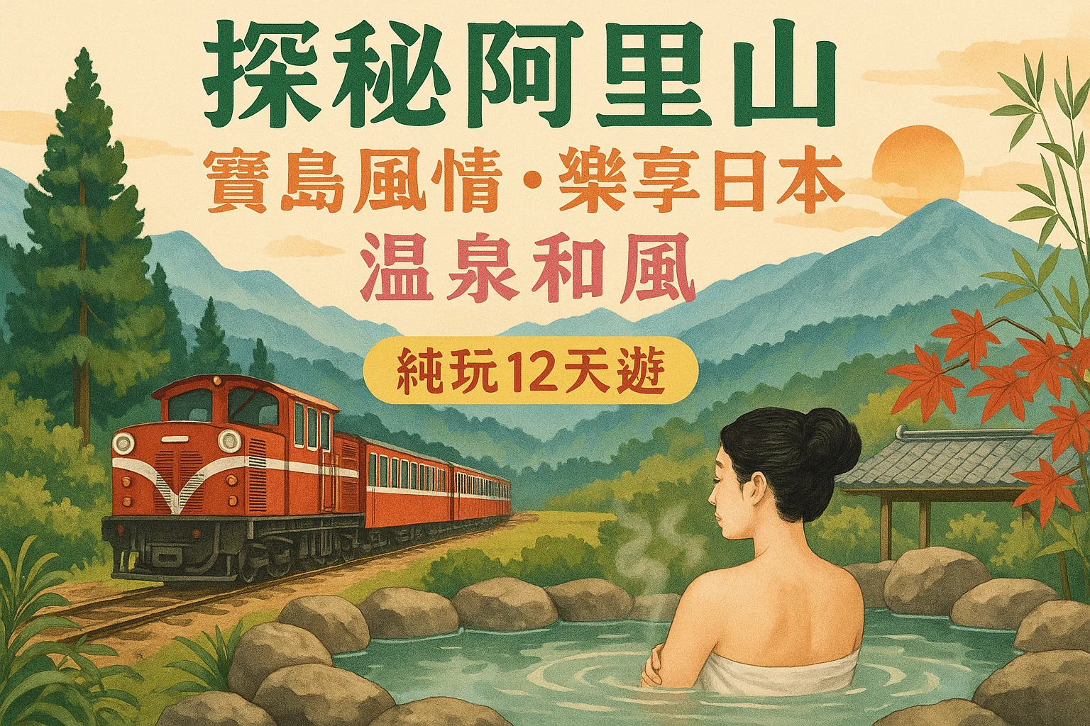 探秘阿里山 宝岛风情+乐享日本 温泉和风 纯玩12天游