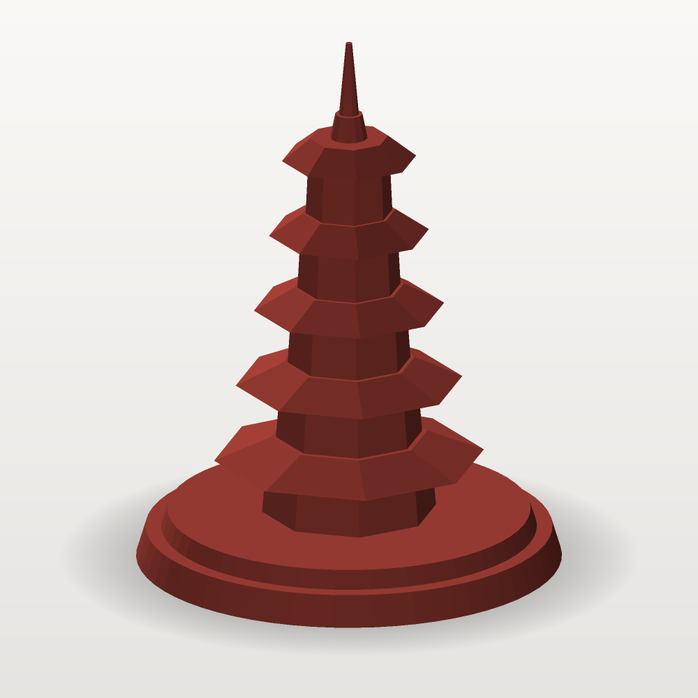 中华古塔 3D列印纪念摆件