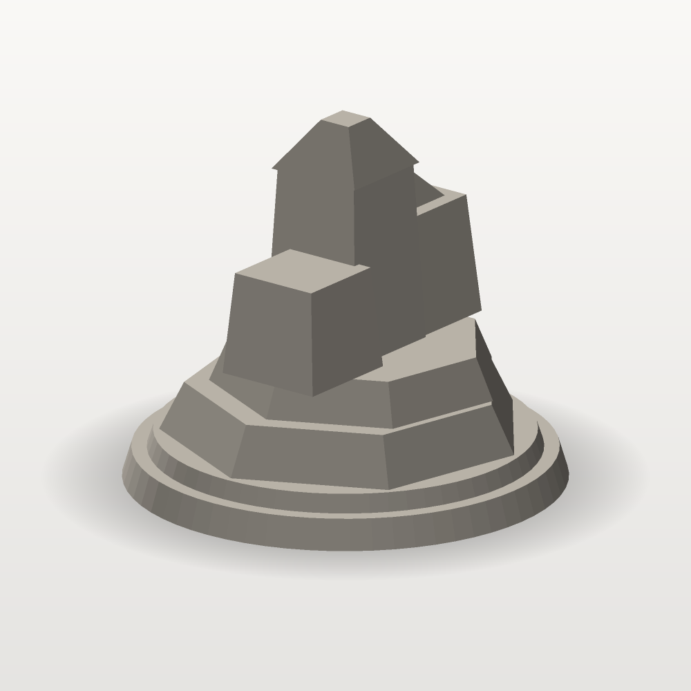 西藏宫堡 3D列印纪念摆件